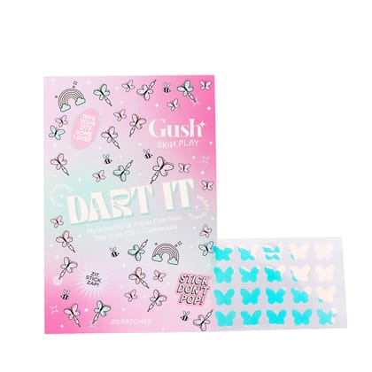 Gush Beauty Dart It Hydrocolloid Pimple Patches For Healing Acne, Zits And Blemishes - Holographic Butterfly