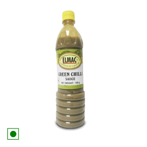 Elmac Green Chilli Sauce Horeca, 700 gm Bottle