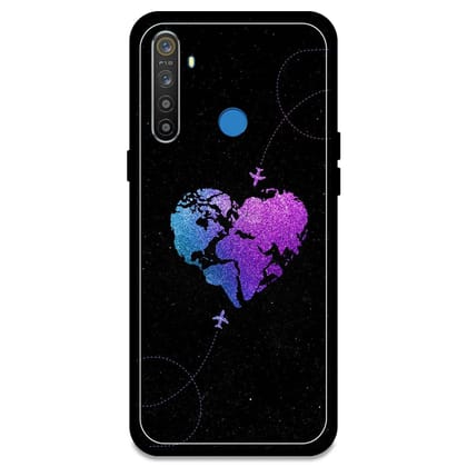 Travel Heart - Glossy Metal Silicone Case For Realme Models-Realme 5