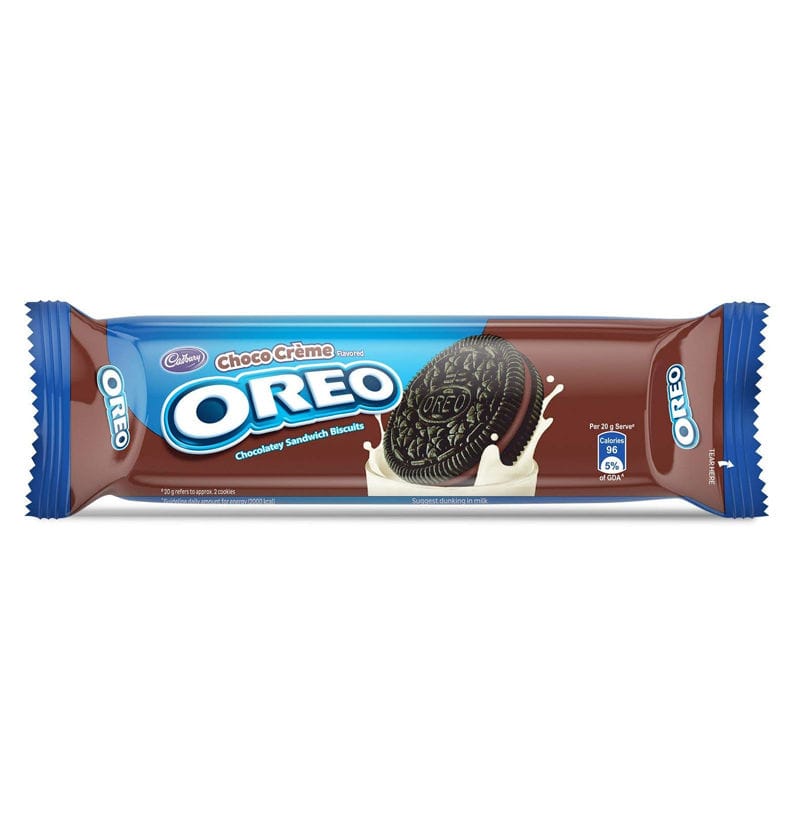 Cadbury Oreo Chocolatey Cream Sandwich Biscuits, 120 gm