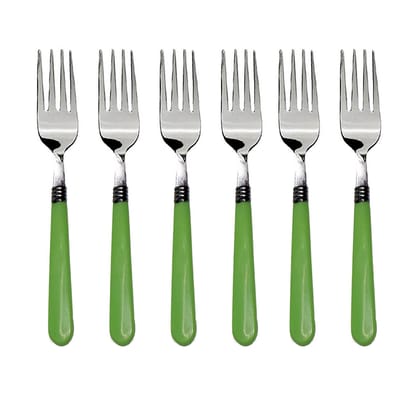 2268 Stainless Steel Forks With Comfortable Grip Dining Fork, Set Of 6 Pcs