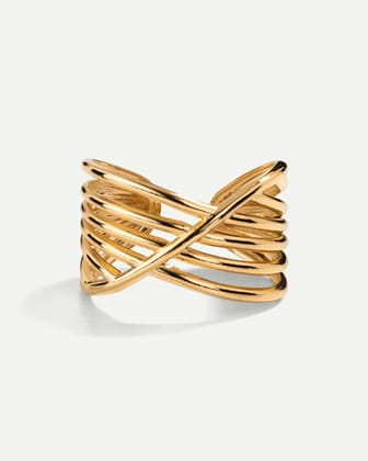Ella Wave Ring-Gold