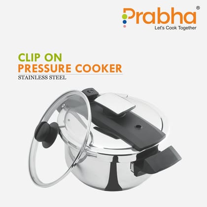 Stainless Steel Clip On Pressure Cooker With Outer Lid-5L
