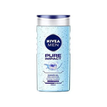 Nivea Men Pure Impact Shower Gel, 250 ml Bottle