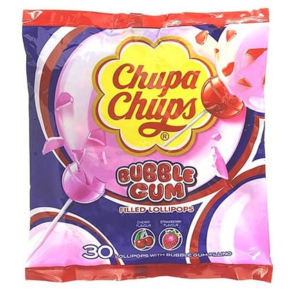 Chupa Chups Lollipops, Bubble Gum Filled, Pp, 360 G