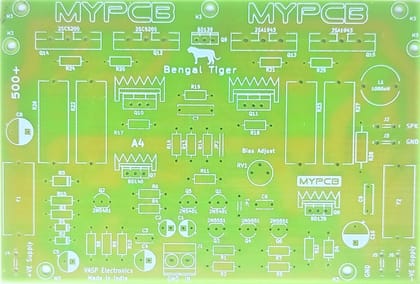 400 Watt Hi-fi Mono Amplifier Board using 2SC5200 2SA1943 Power transistors  - PCB only  by MYPCB