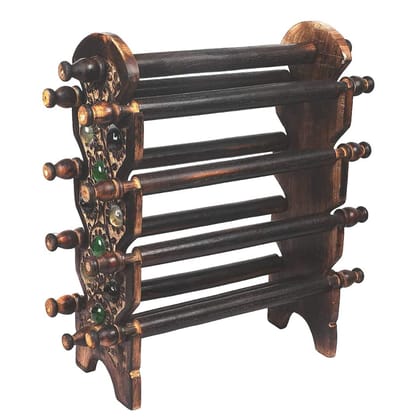 Santarms wooden bangle stand 8 removable rods (brown)