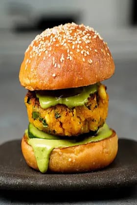 Spicy Paneer Burger Burger