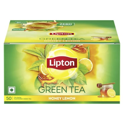 Lipton Honey Lemon Green Tea Bags 50 Tea Beg Flavoured Green Tea, 70 Grams