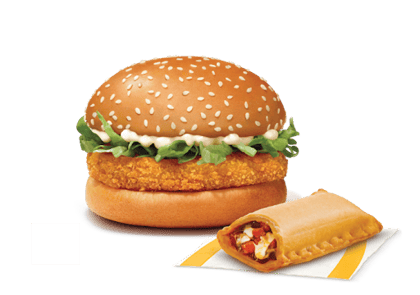 McVeggie Burger + Veg Pizza McPuff