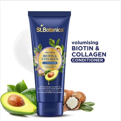 St.Botanica Biotin & Collagen Hair Conditioner, 50ml | Voluminises Hair