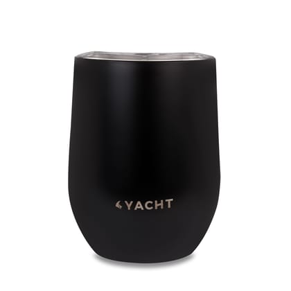 Yacht Double Wall 304 Stainless Steel Travel Mug with Easy to Sip Lid for Coffee,Coffee mug, Angel Black, 350 ml