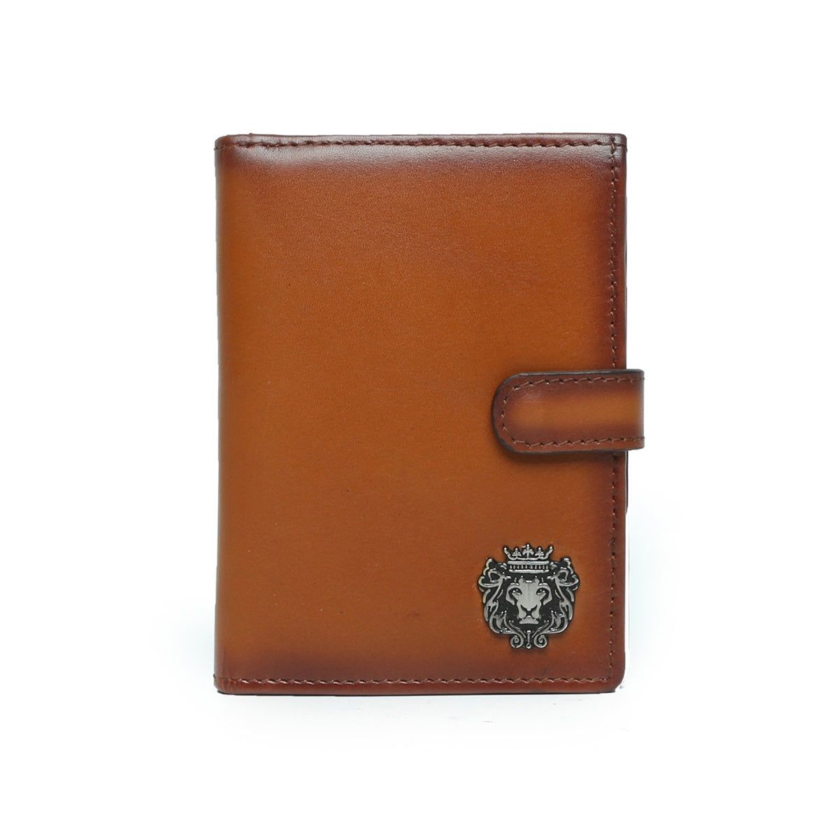Tan Leather Passport Holder with Foldable Boarding Pass Pocket By Brune & Bareskin-FS