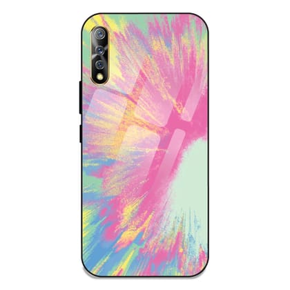 Pastel Splash Tie Dye - Glass Case For Vivo Models-Vivo S1