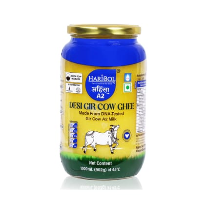 Haribol Desi Gir Cow Ghee 1000ml | Pack of 2 - (1000ml x 2)