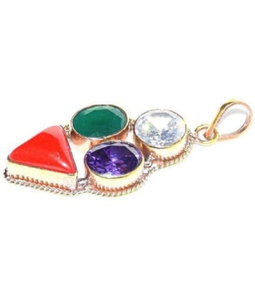 Capricornus Zodiac makar Rashi Shri Lakshami YOG Rashi Ratan Locket - Multicolor