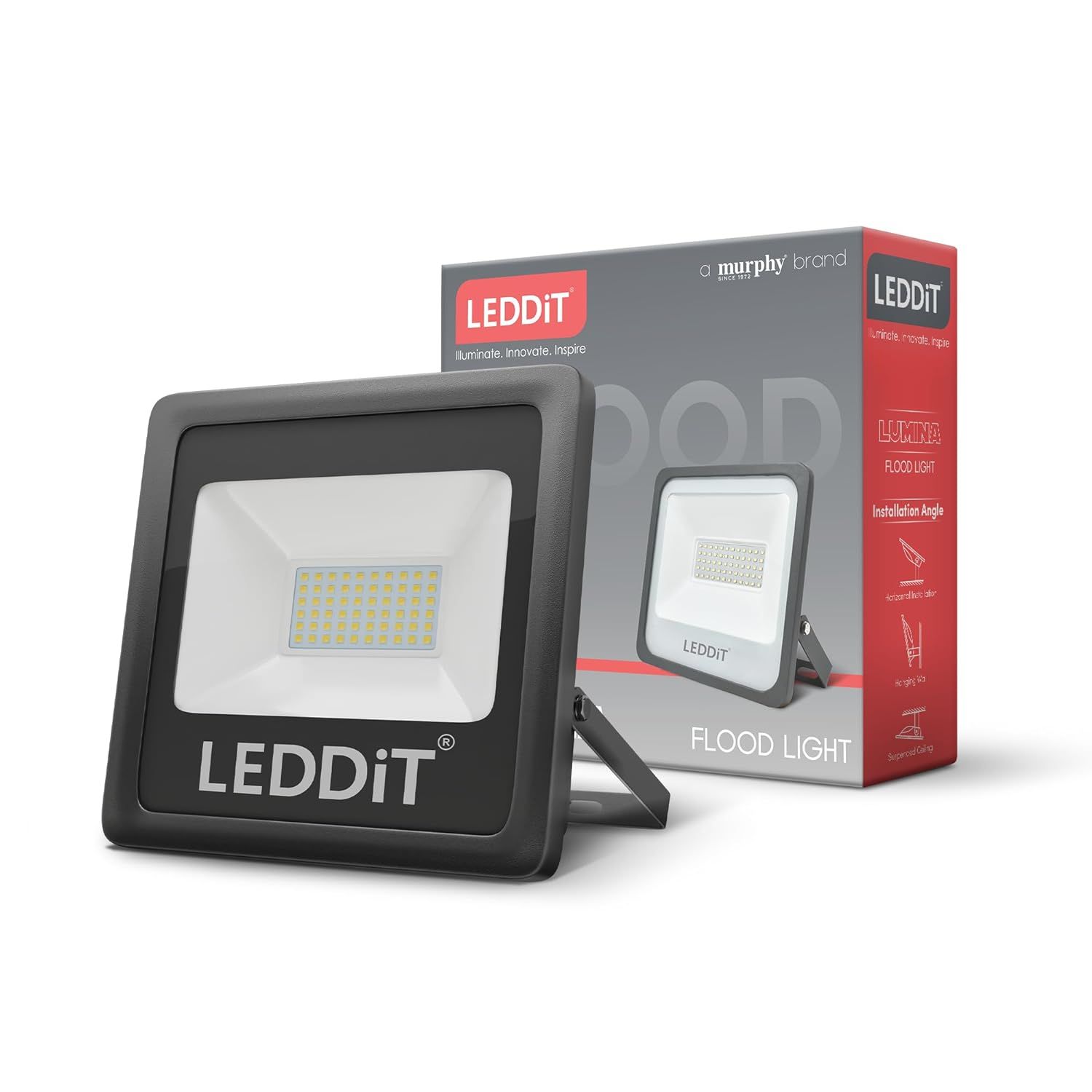 LEDDiT (a Brand by Murphy Lumina 50W Waterproof LED Flood Light, IP65 Rated Outdoor Light (Cool White, BIS Approved)-Cool White / Pack of 1