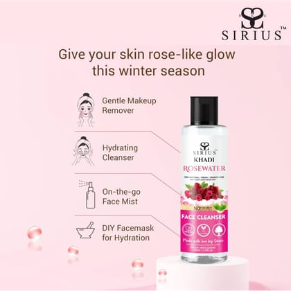 RKG SIRIUS PURE ROSE WATER FACE TONER | PH BALANCED MOISTURIZE SKIN GULAB JAL PACK OF 2- MEN & WOMEN  (420 ML)