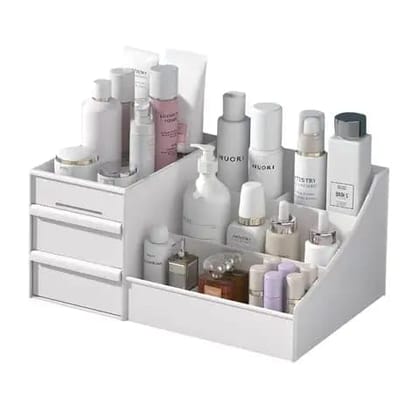 KATHIYAWADI Large Capacity Cosmetic Storage Box Makeup Drawer Organizer Jewelry Nail Polish Makeup Container Desktop Sundries Storage Box, Plastic