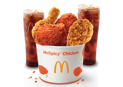 2 Pc Crispy Fried Chicken + 2 Pc McSpicy Fried Chicken + 1 Coke