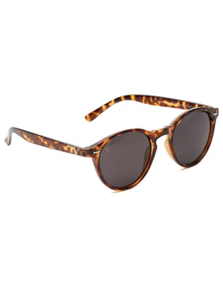 SUNNIES Polycarbonate Sunglass UV 400 Black Lens Men & Women Round Sunglasses - SUNNIES-013-C3