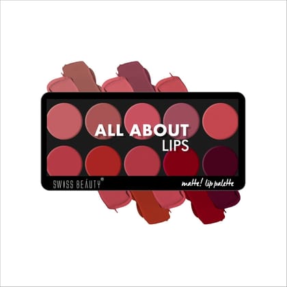 Swiss Beauty All About Lip Palette With 10 Pigmented Colors-Shade No. 1 — MULTI-COLOR-02
