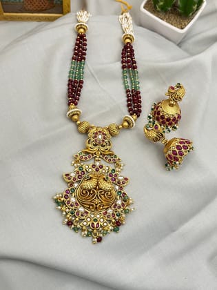 Gold Antique Long Necklace 002
