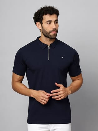 Polo Collar Short Sleeves Cotton T-shirt
