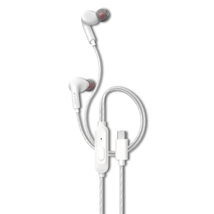 Rock Music RM-055 Type-C Wired Earphone-White