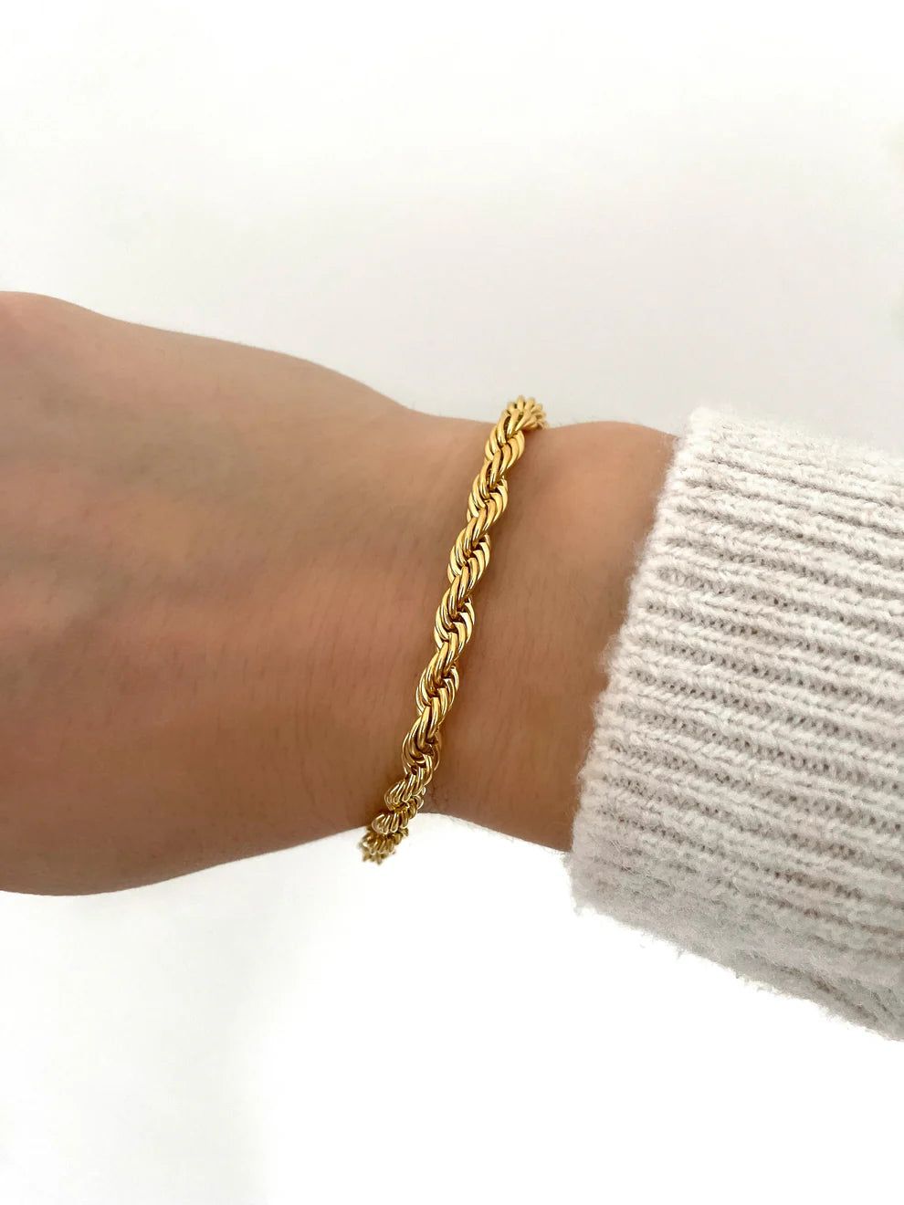 Reina 18k Gold Rope Bracelet