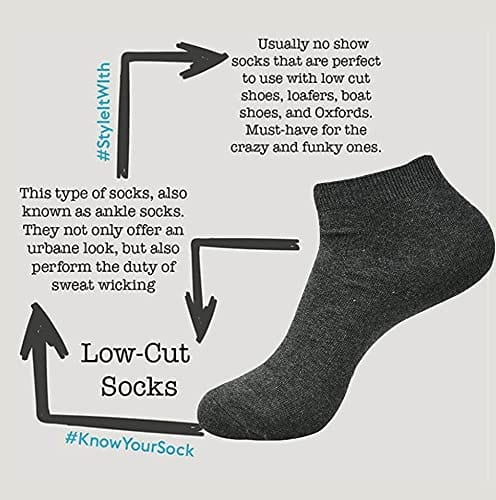 HAYBERG Men's Solid Colored Ankle Length Socks Made with 100% Combed Cotton & Spandex - Combo Pack of 6 | Ultra-breathable Combed Cotton Socks for Men | Size UK 7 to UK 11