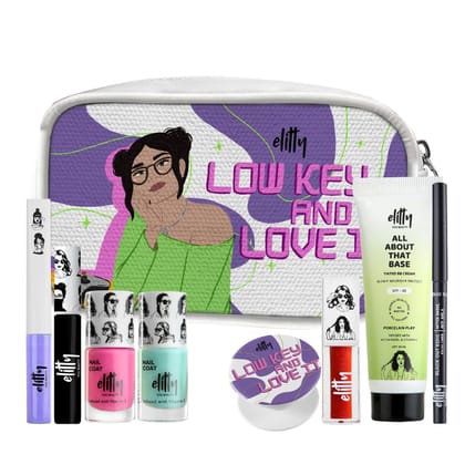 Elitty Low Key and Love it Kit- Complete Makeup Kit for Teens- Pack of 7 (Light Shade)