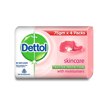 Dettol Skincare Soap 4x75 gm Multi Pack, 300 gm Pack Dettol Skincare Soap 4x75 gm Multi Pack, 300 gm Pack