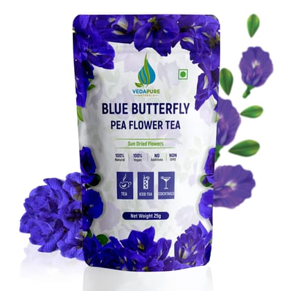VEDAPURE NATURALS Blue Butterfly Pea Flower Tea 25 g