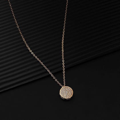ALL IN ONE Gold Plated Studded Disk Necklace | Necklace to Gift Women & Girls