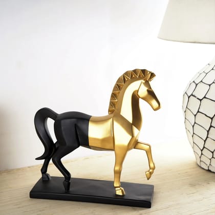 Bold and Majestic Horse Gold-Black
