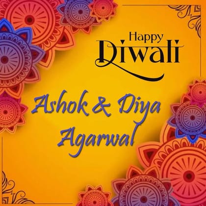 Happy Diwali Gift Tags/Gift Stickers - Rangoli Design-Flat Cards Without Ribbons / Set of 10