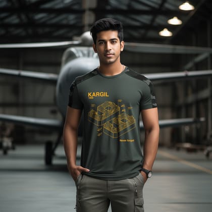 Operation Vijay: Peaks of Valour Camouflage T-Shirt-M