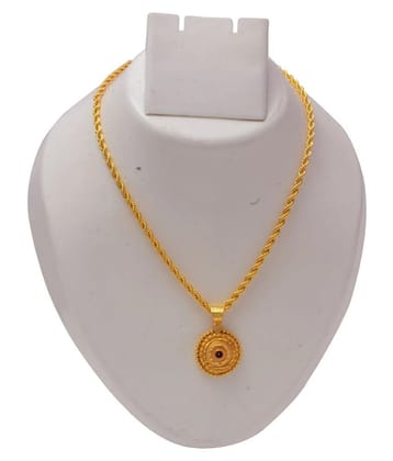 Jewar Mandi New Design Gold Plated Locket/Pendant with Rope/Rassi Chain Daily use for Men, Women & Girls, Boys - Golden