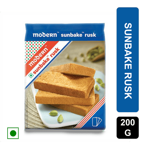Modern Sunbake Rusk, 200 gm Pouch