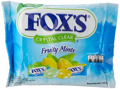 Fox's Crystal Clear Fruity Mints, 125 gm