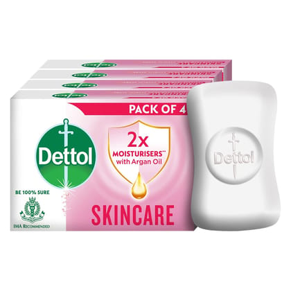 Dettol Skincare Germ Protection Bathing Soap Bar, 125G (Pack Of 4)(Savers Retail)