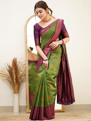 Ethnic Motifs Zari Banarasi Saree