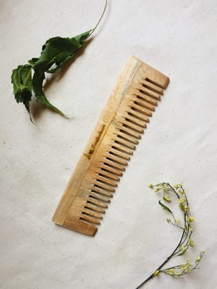 Neem Wood Comb (Wide teeth ) - Bambooheart