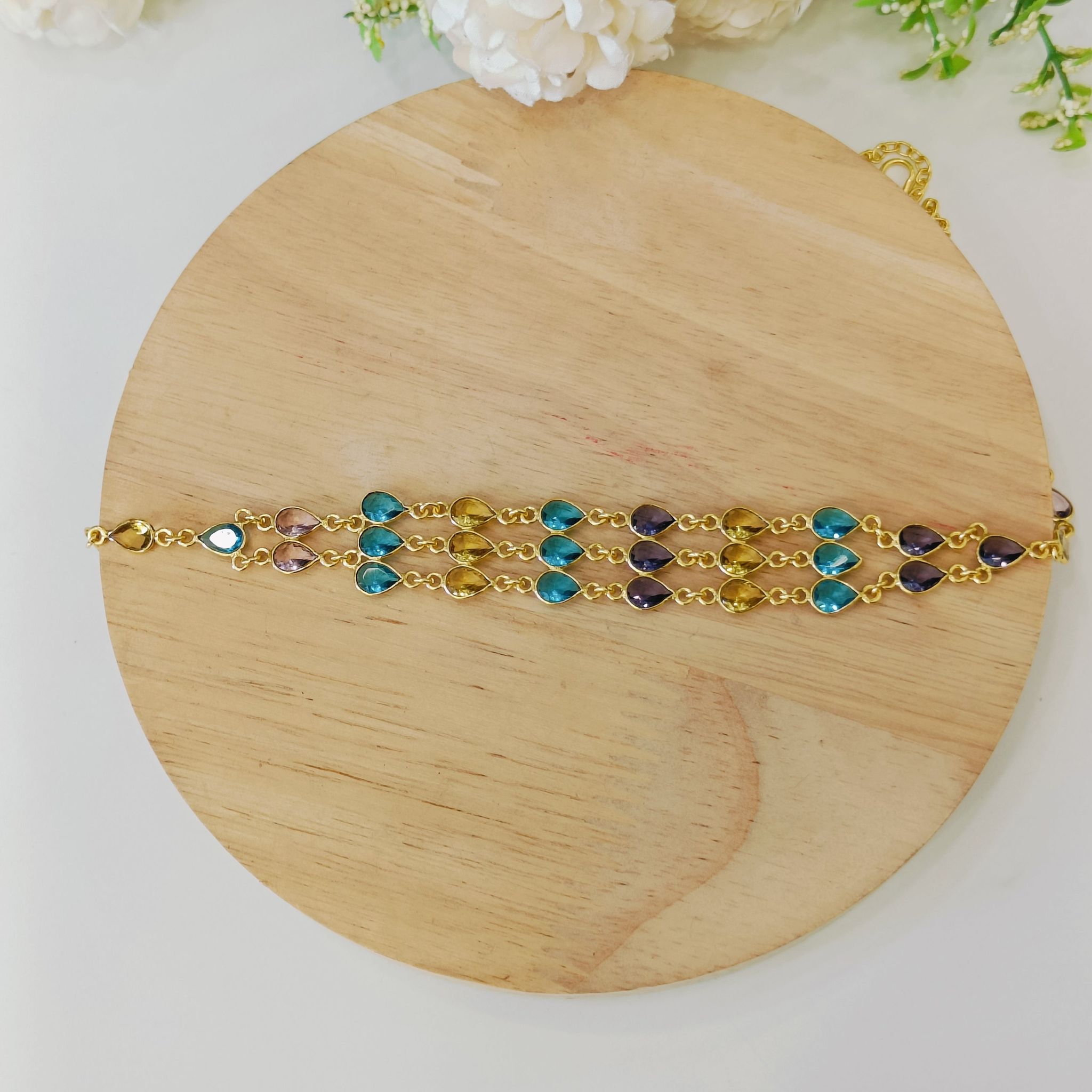 Layla stone choker-Purple