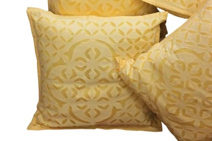 Tisser Applique cutwork cushion cover(set of 5) Size-16x16
