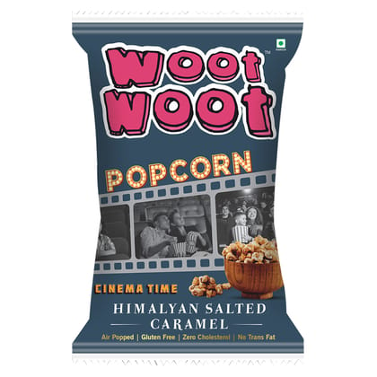 Woot Woot Popcorn Himalayan Salted Caramel - 100 gm, Pack of 6