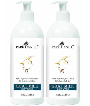 Park Daniel  Goat Milk Body Wash with UV White Natural Cream for Cleaness Glowing Body Wash 300 mL Pack of 2