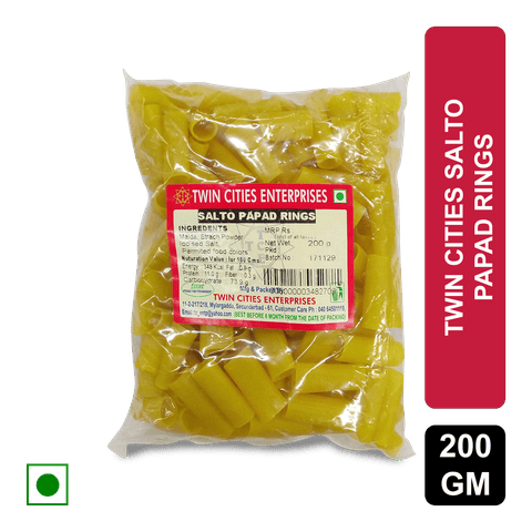 Twin Cities Salto Papad Rings, 200 gm Pouch