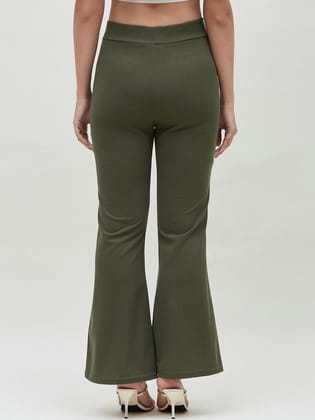 Women Smart Skinny Fit Bootcut Trousers